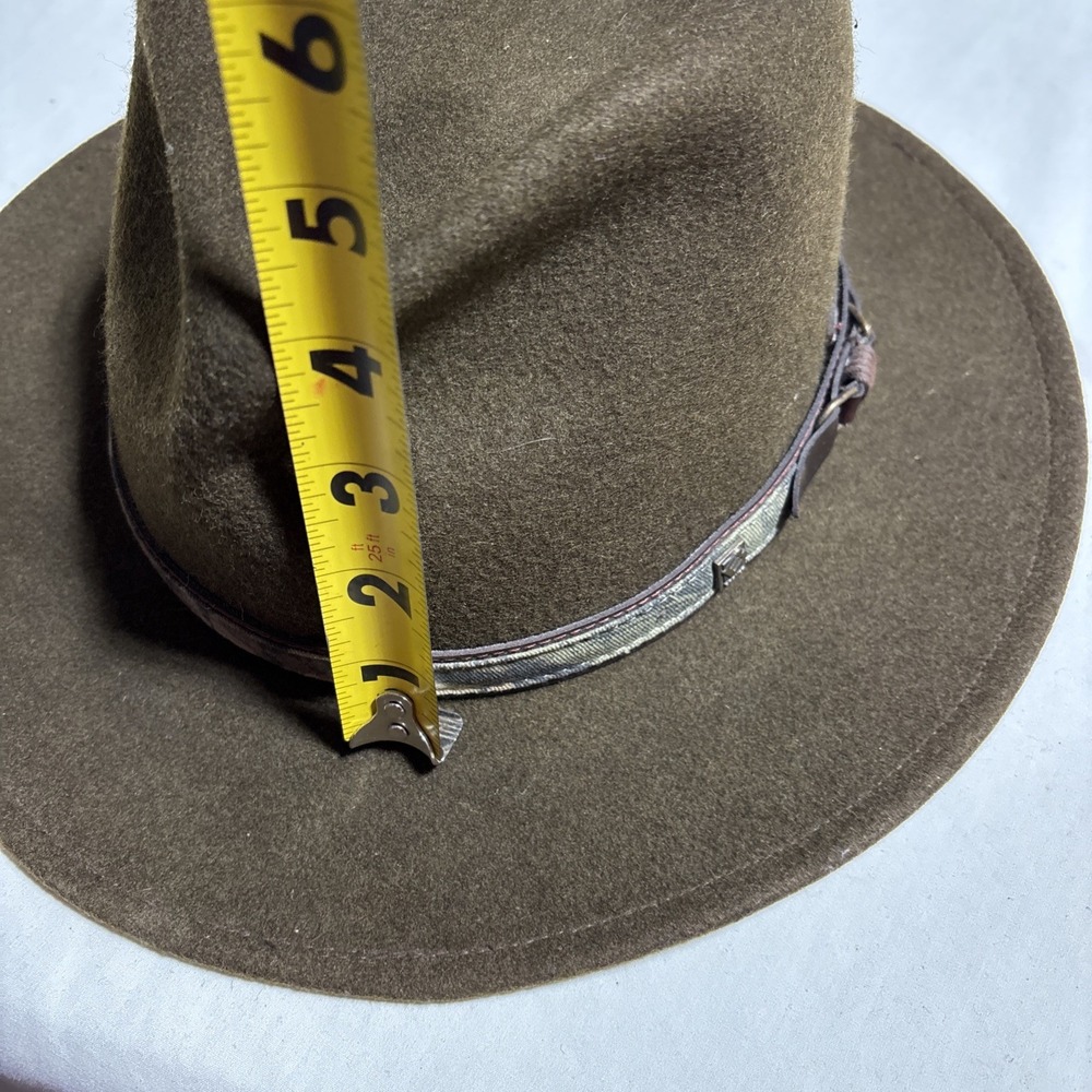 Broner Men's Hat Brown L Lite Felt 100% Wool Camo Accent Cowboy Water Repellent - Picture 15 of 16